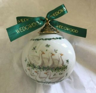 Wedgwood Geese 6th Day Of Christmas Ball Orn 12 Days Series No Box