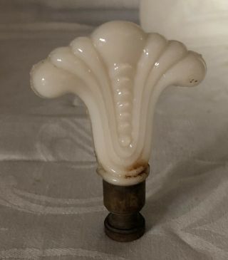 Vintage Aladdin Lamp Finial Alacite Glass Art Nouveau " Moonsheaf " Design