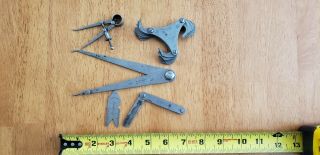 Vintage Brown And Sharpe Machinist Tools Caliper,  Pocket Gauge,  And More
