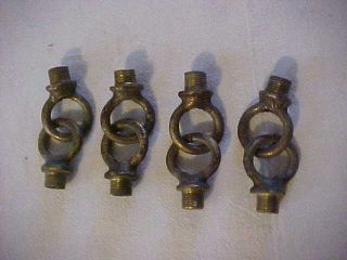 5 Solid Brass 2 - 1/4 " Long Round Loop Drops For Electric Pan Style Light Fixtures