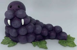 Enesco Home Grown Grape Purple Walrus Figurine