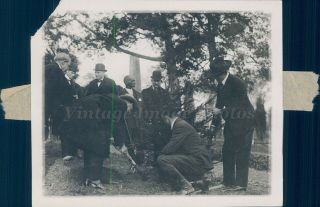 1919 Photo Mount Vernon Prince Memorial Tree Business Men Vintage Image