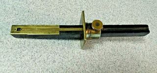 Antique Carpenter Gauge/scribe Tool,  Wood & Brass,  2 Points