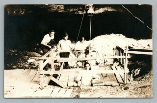 Sand Cave Ky “where Floyd Collins Was Trapped” Rppc Kentucky Spelunking Photo