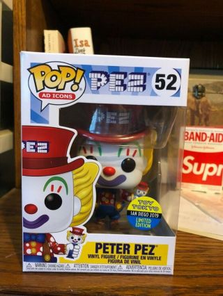 Funko Pop Ad Icon Peter Pez Sdcc 2019 Toy Tokyo Exclusive 52 W/ Protector