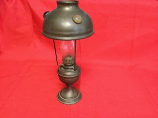 Vintage L&b Brevete Co.  Small Brass Lantern With Jeweled Shade