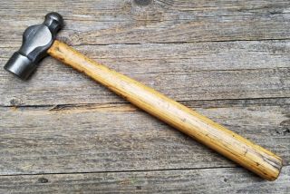 Vintage Stanley Ball Peen Hammer With Wood Handle - Usa Blacksmith Hammer