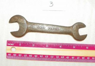 Vintage Drop Forged Double Open End Wrench No.  27 " M " 3/8 X 5/16