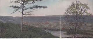 Old Vintage Rare Postcard 4 Fold View Panorama Of Mahanoy City Pa