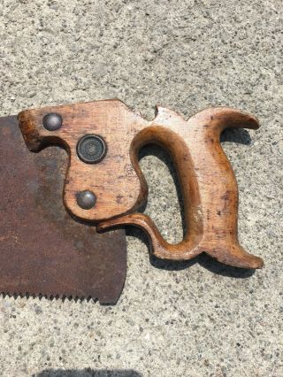 Rare Antique Early Disston & Sons Wood Saw 24”