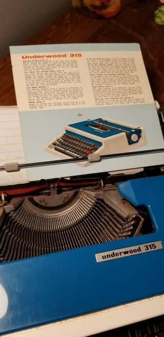 Underwood 315 Typewriter no case 2