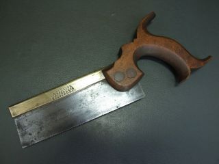 Vintage 6 " Brass Backed Dovetail Tenon Saw Old Tool By Melhuish