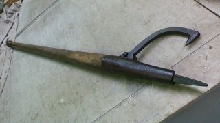Antique Loggers Tool Cant Dog Peavey Log Rolling Hook Maine Logging Collectible