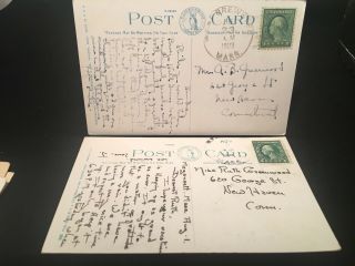 Antique POSTCARD c1922 Cape Cod,  MA.  2 E.  D.  West Cards,  Comical (18Jun20) 2