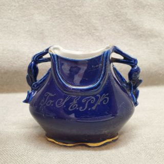 Antique Lewis & Clark Exposition Portland 1905 Vase Blue 3