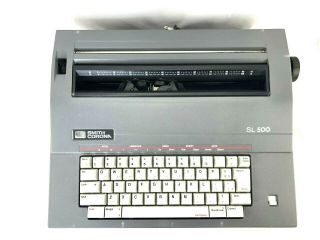 Smith Corona Sl500 Portable Electric Typewriter W/cover Word Eraser Vintage