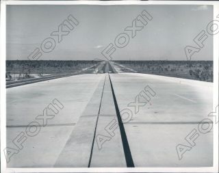 1957 Miami Florida Sunshine State Parkway Segment By St Lucie River Press Photo