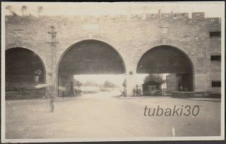 21 Nanjing China 1938 Photo Japanese Soldiers In Gate Of Castle Wall
