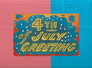 Fireworks Spell Out 4th Of July On Colorful Patriotic Vintage 1908 Postcard