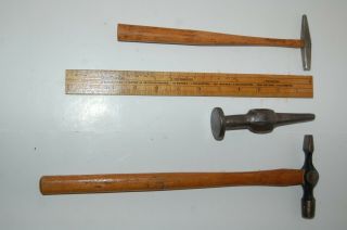 Brades 276 3 - 1/2 Oz Cabinet Makers Pin Hammer England And 2 Others
