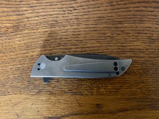 Kershaw Skyline with Flytanium scales and custom 3D milled titanium pocket clip 3