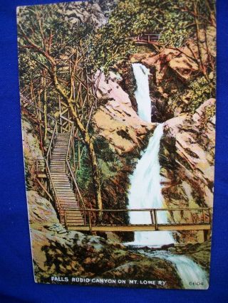 Waterfalls In Rubio Canyon Mt.  Lowe Pacific Electric Railway Pasadena