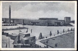 The Stadium,  Amsterdam.  Vintage Postcard.  Uk Postage
