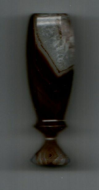 Antique 19th Century Banded Agate Wax Stamp Seal