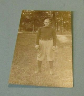 1910 - 1914 Era Penn State University Football Player Rppc Real Photo Postcard 1