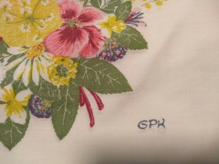VTG 2 pc pillowcases grace Kelly Yellow Pink Purple floral 3