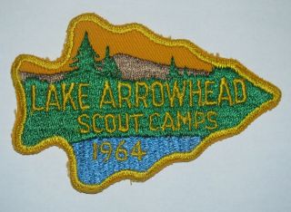 Lake Arrowhead Scout Camps (ca) 1964 Pocket Patch Bsa