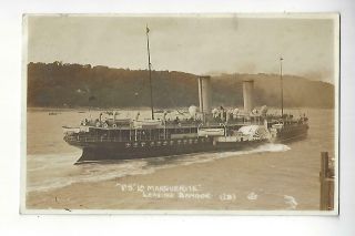 P.  S.  " La Marguerite " Leaving Bangor,  Great Britain Rppc