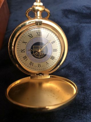 Los Angeles Police Detective Pocket Watch W/ Leather Pouch/ Chain,  Box,  Cert 5