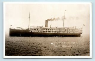 Pacific Steamship Co - Early View Of Steamer Admiral Rogers - Photo Rppc