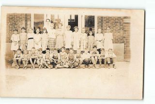 Frankfort Heights Illinois Il Rppc Real Photo 1910 - 1930 4th Grade Class Photo