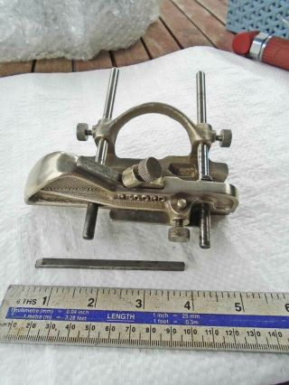 Vintage Record Uk Model: 043 Plough Plane,  Complete With 2 Irons,  Vgc Old Tool