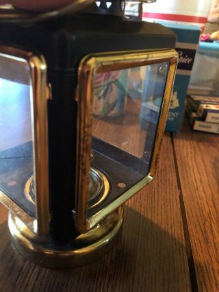 Vintage Black and Gold Metal Kerosene Oil Lamp Lantern 4