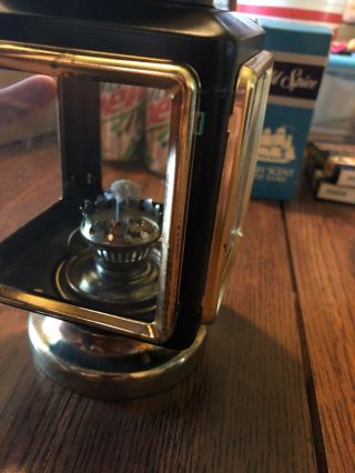 Vintage Black and Gold Metal Kerosene Oil Lamp Lantern 5