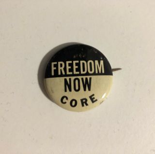 Martin Luther King John Lewis Freedom Core Civil Rights Protest Pin 60s