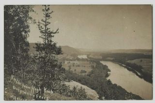 Rppc Real Photo Postcard North From High Knob Dingmans Ferry,  Pa.  Pike County