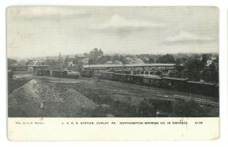 Lvrr Lehigh Valley Railroad Station Depot Coplay Pa Pennsylvania Postcard