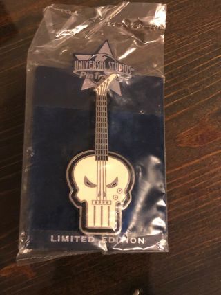 Marvel The Punisher Guitar Shaped Universal Studios Pin Trading 2008 Le 500