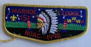 Bsa Oa Lodge 151 Marnoc Noac 1992 Flap Gold (1 - 2)