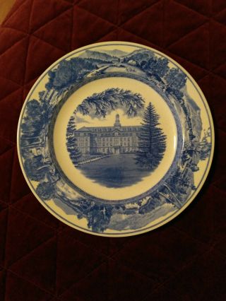 Vintage Wedgwood Of Etruria Hepburn Hall Middlebury College,  Vermont Plate