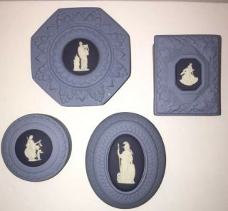 PRICE DROP Wedgwood - WOW FOUR Trinket boxes - ALL TRICOLOR - Exct 2