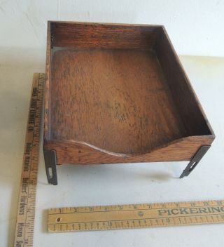 Antique Oak Globe Wernicke Desk Tray In - Box Number 02