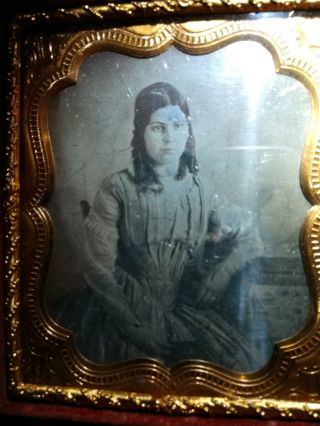 Lovely Daguerreotype Of A Woman With Bottle Curls 2