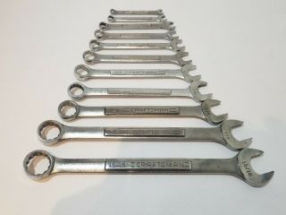 Vintage Craftsman Usa Sae Combination Wrench Set 1/4 " - 15/16 " 12 Point Va V =v=