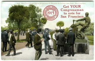1915 San Francisco Ppie Panama - Pacific Expo Get Congress To Vote Boost Postcard