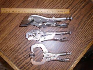 3 Petersen Dewitt Vise Grips 8r,  6sp,  7lw Mechanics Welding Sheet Metal Tools